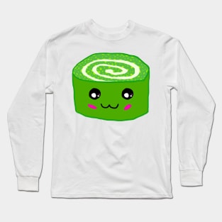 Cute matcha cake roll design Long Sleeve T-Shirt